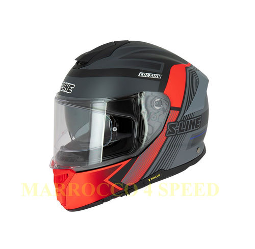 Helmet S-Line S451 rot schwarz grau