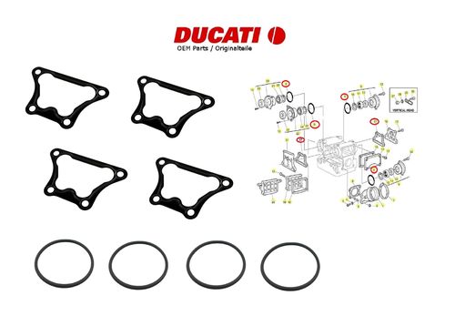 Ducati central case cover crank gasket kit